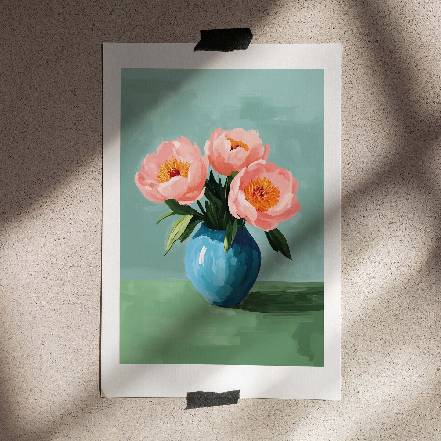 Poster Peonies in a vase