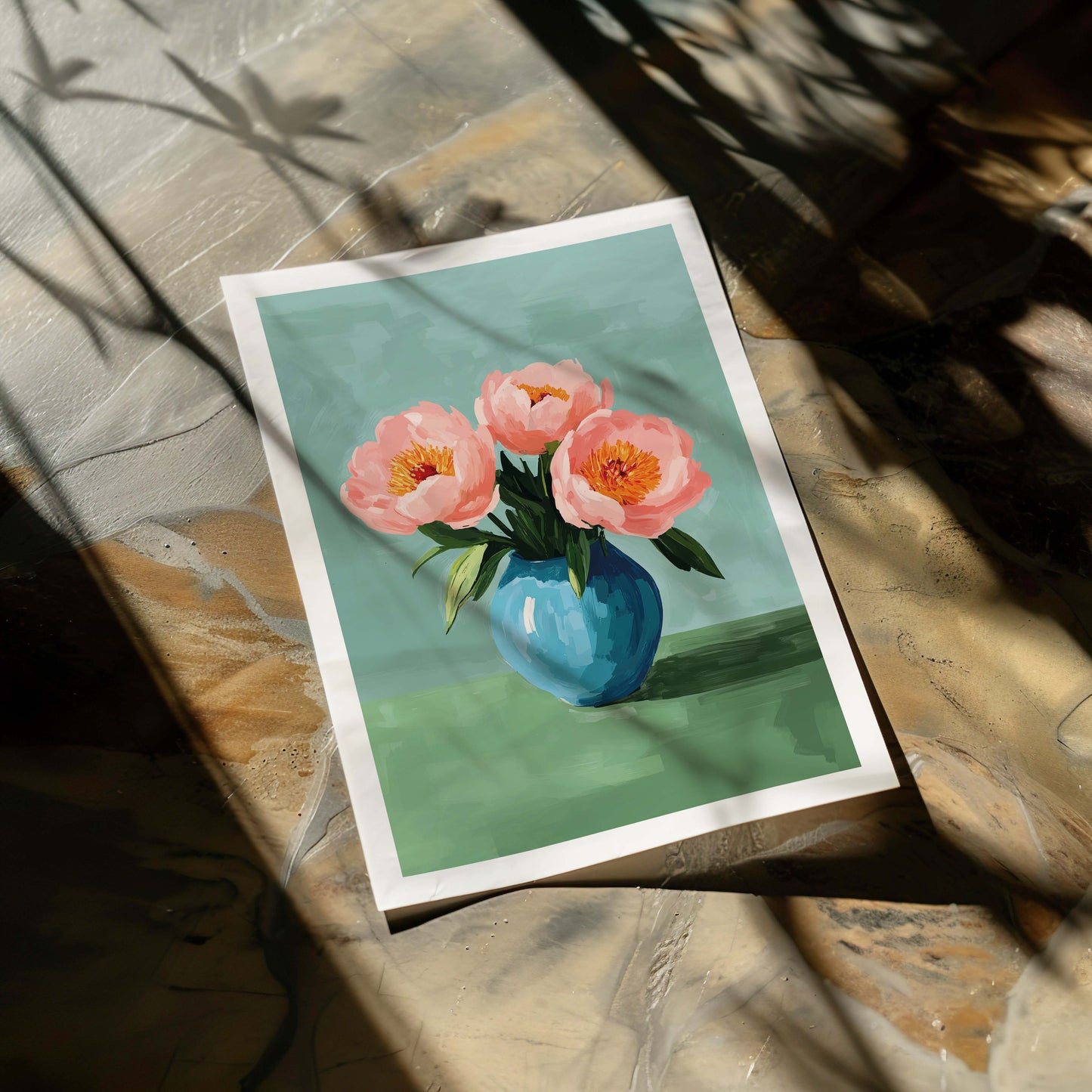 Poster Peonies in a vase