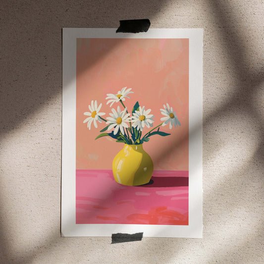 Poster 50x70 Yellow vase