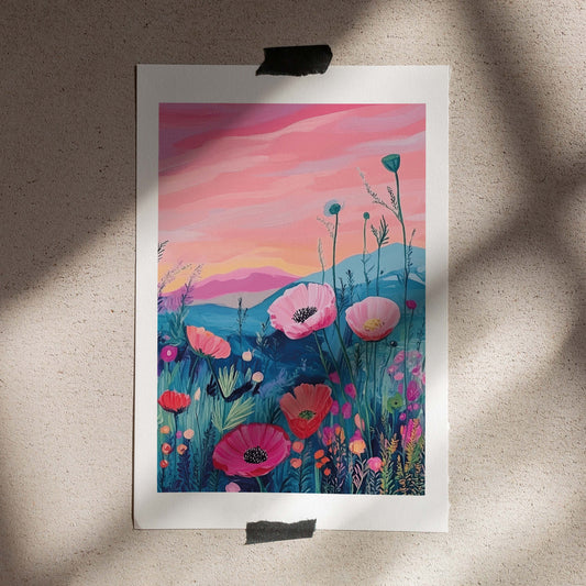 Poster 50x70 Mountain Poppies