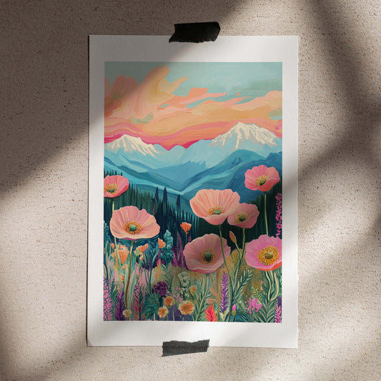 Poster 50x70 Summer in the Mountains