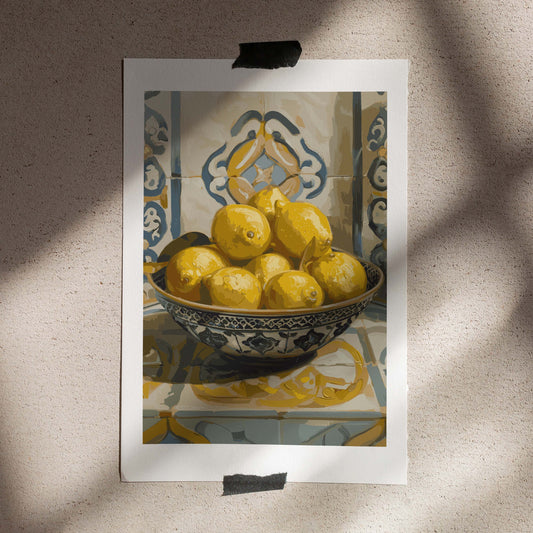 Poster 50x70 Lemons in a bowl