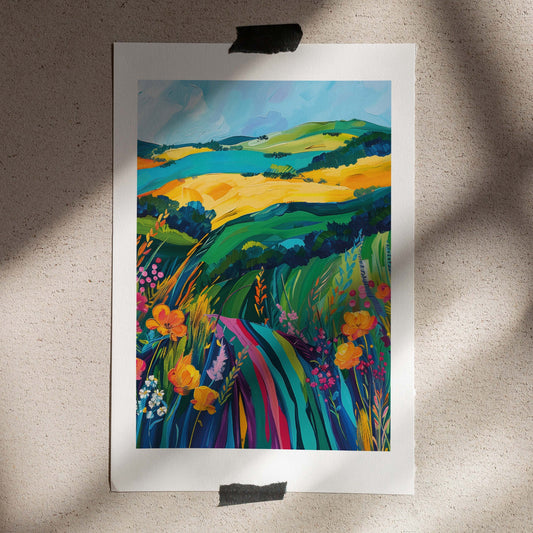 Poster 50x70 Colorful field