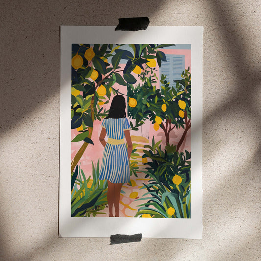 Poster 50x70 Lemon garden