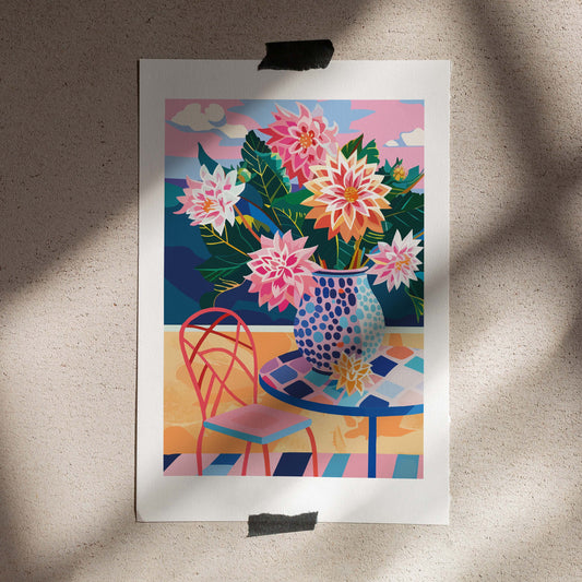 Poster 50x70 Dahlias