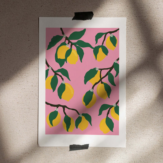 Poster 50x70 Lemon Pink