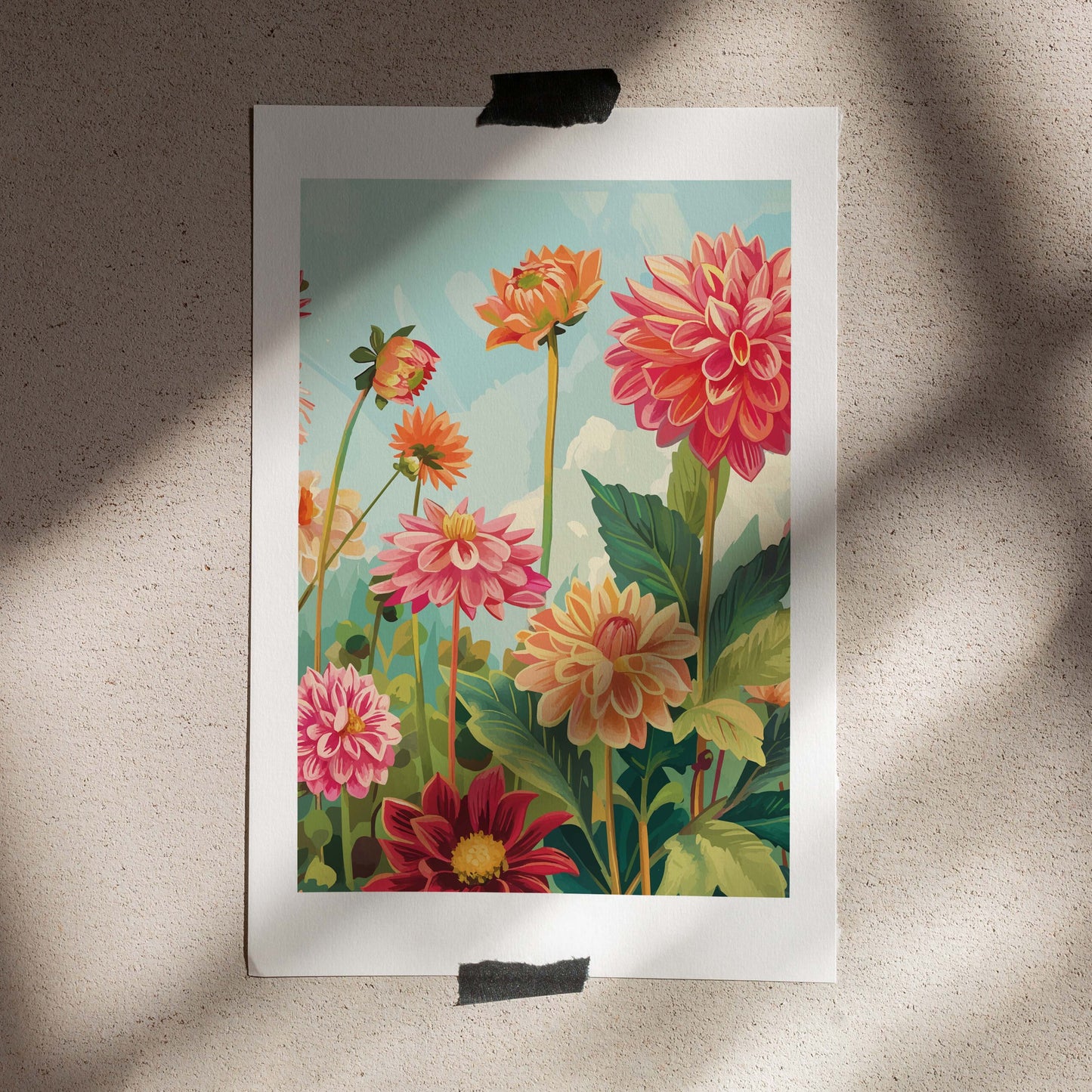 Poster 50x70 Dahlia Garden