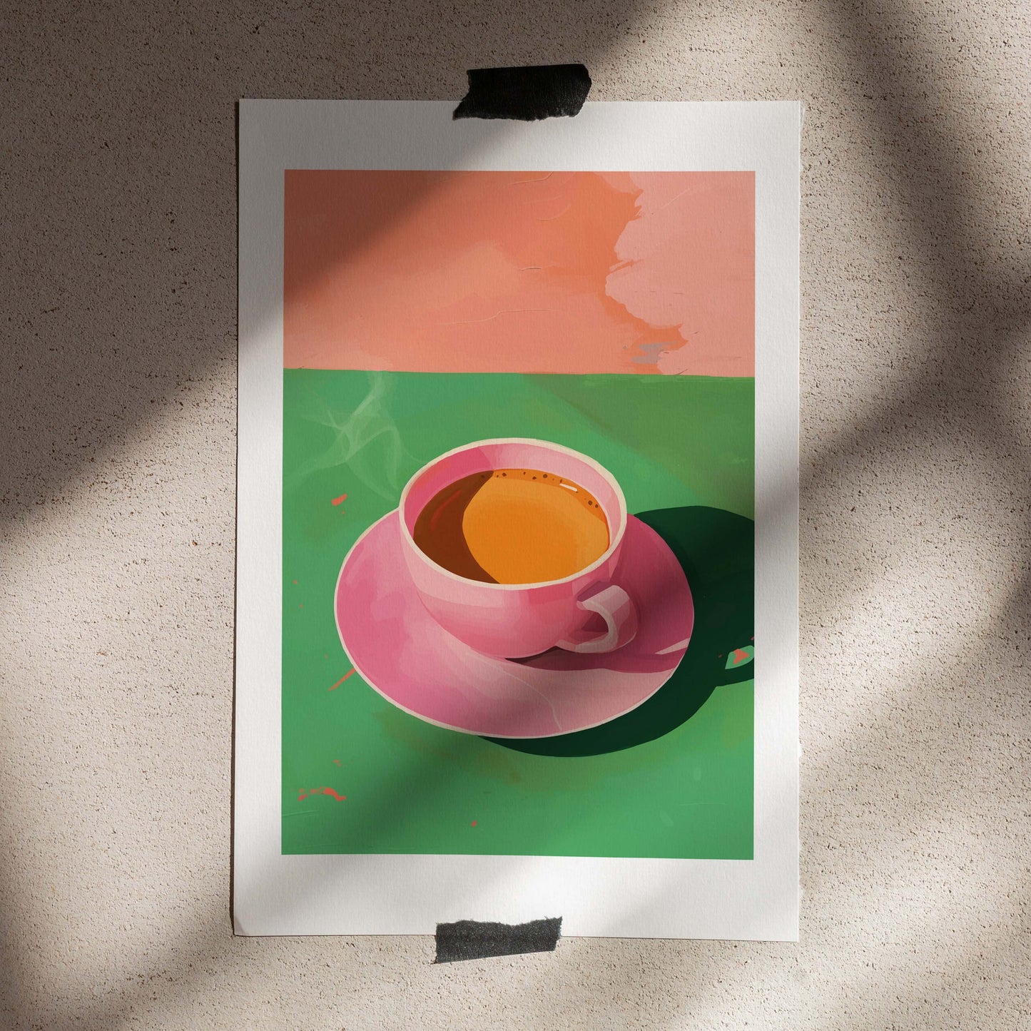 Poster 50x70 Pink Coffee Cup